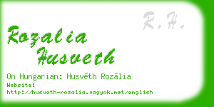 rozalia husveth business card