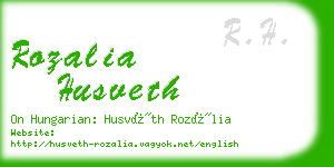 rozalia husveth business card